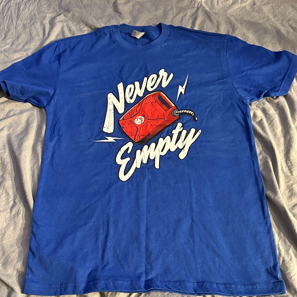 Next Level Apparel Blue 'Never Empty' Graphic Tee